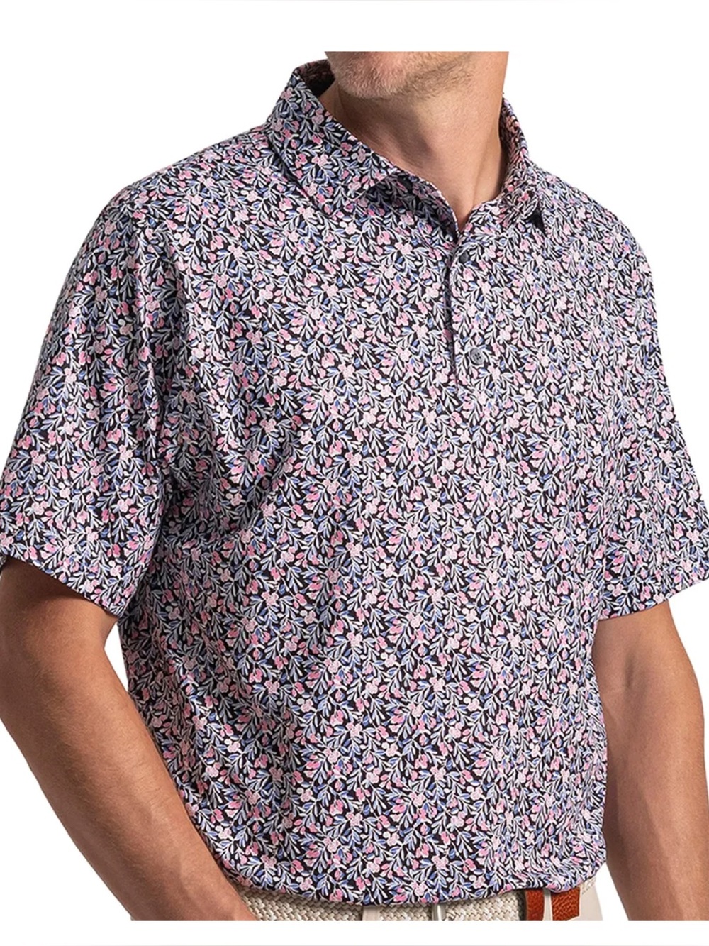 NWOT FootJoy Men's Meadow Print Polo size Medium